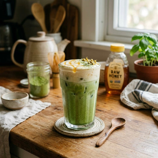Iced Matcha Honey Crème Latte